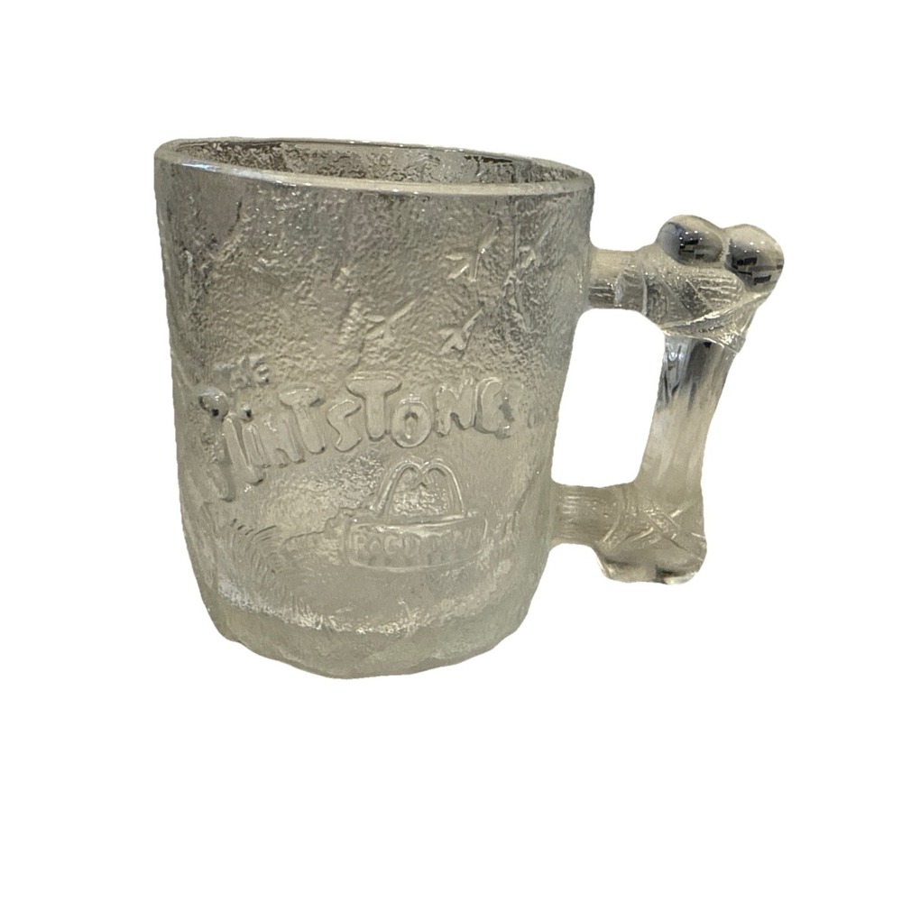 Vintage McDonald's The Flintstones Pre Dawn Glass Mug RocDonalds 10 Oz. 1993‎